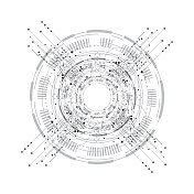 抽象数字技术高科技未来的灰白色背景