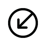 箭头细线图标-可编辑笔触