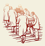 葬礼棺木队伍 葬礼棺木队伍