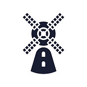 实体矢量图标风车 实体矢量图标风车