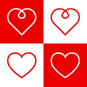 心的图标。 心的图标。
