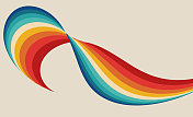 矢量流动性的颜色扭曲条纹缎带彩虹极简主义的平面设计背景
