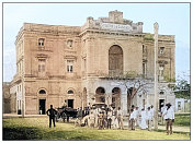 古色古香的黑白照片:古巴卡德纳斯Caridad剧院