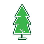 绿色的树图标。 绿色的树图标。