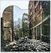 古董照片:火灾破坏，犹太新月