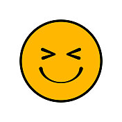 微笑的脸。表情符号,Emoji。