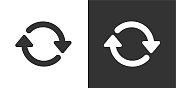 重新加载，刷新，重复实体图标。包含数据，策略，规划，研究扎实的图标收集。矢量插图。网站设计、logo、app、模板、ui等