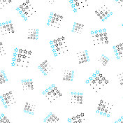 星评级。无缝模式。白色背景上的线条图标 星评级。无缝模式。白色背景上的线条图标