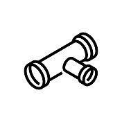 水管线图标。建筑行业,水管工。 水管线图标。建筑行业,水管工。