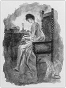 古色古香的形象:女人编织 古色古香的形象:女人编织