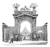 1873年维也纳世界展览广场的正门