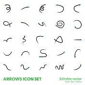 箭头图标集。 箭头图标集。