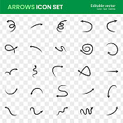 箭头图标集。 箭头图标集。