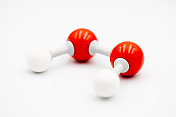 过氧化氢H2O2分子模型静物白色