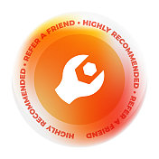 玻璃徽章设计与扳手图标 玻璃徽章设计与扳手图标