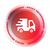 玻璃徽章设计与快递图标 玻璃徽章设计与快递图标