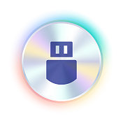 全息贴纸设计与USB图标