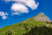 奥地利karwendell山脉的Gumpenspitze峰顶