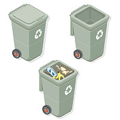 等距绿色回收站 等距绿色回收站