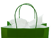 绿色的礼品袋