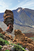 hdr火山Pico del Teide岩层Roques de García