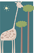 长颈鹿和大树