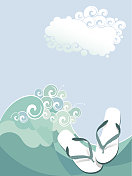 拖鞋和大海 拖鞋和大海