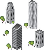 等距的建筑 等距的建筑