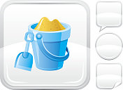 玩具桶图标上的银按钮