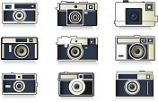 复古相机图标摄影设备