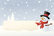 雪人的冬天横幅 雪人的冬天横幅