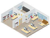 等距的办公室