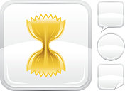 意大利面图标上的银色按钮 意大利面图标上的银色按钮