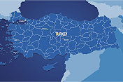 Turkey-Blue地图