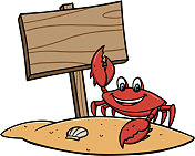 螃蟹海滩标志 螃蟹海滩标志