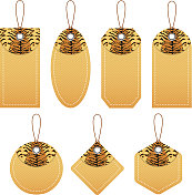 价格标签的老虎