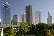 休斯敦现代城市摩天大楼，德克萨斯州