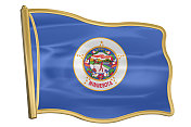 美国州旗别针-明尼苏达州