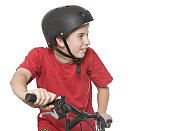 年轻的骑自行车
