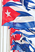 古巴国旗在古巴哈瓦那展示