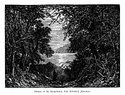萨斯奎哈纳河，美国，木刻(1872年)