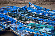 摩洛哥，埃索维拉:著名的蓝船
