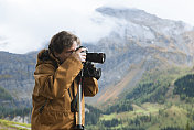 瑞士阿尔卑斯山的风景摄影师