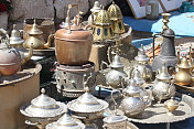 传统的乡村集市物品-摩洛哥的Essaouira