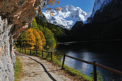 奥地利自然保护区的戈索泽和达赫斯坦冰川