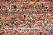 英国利物浦的旧砖墙作为背景