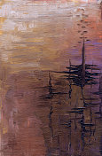 油画的抽象背景是紫色的