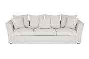 当代软垫沙发与垫孤立在白色背景