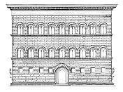 Palazzo Strozzi在费伦泽|古董建筑插图