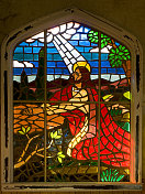 彩色玻璃窗-耶稣祈祷